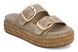 Mieko Buckles Platform Sandals Stone