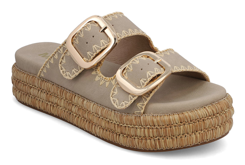 Mieko Buckles Platform Sandals Stone