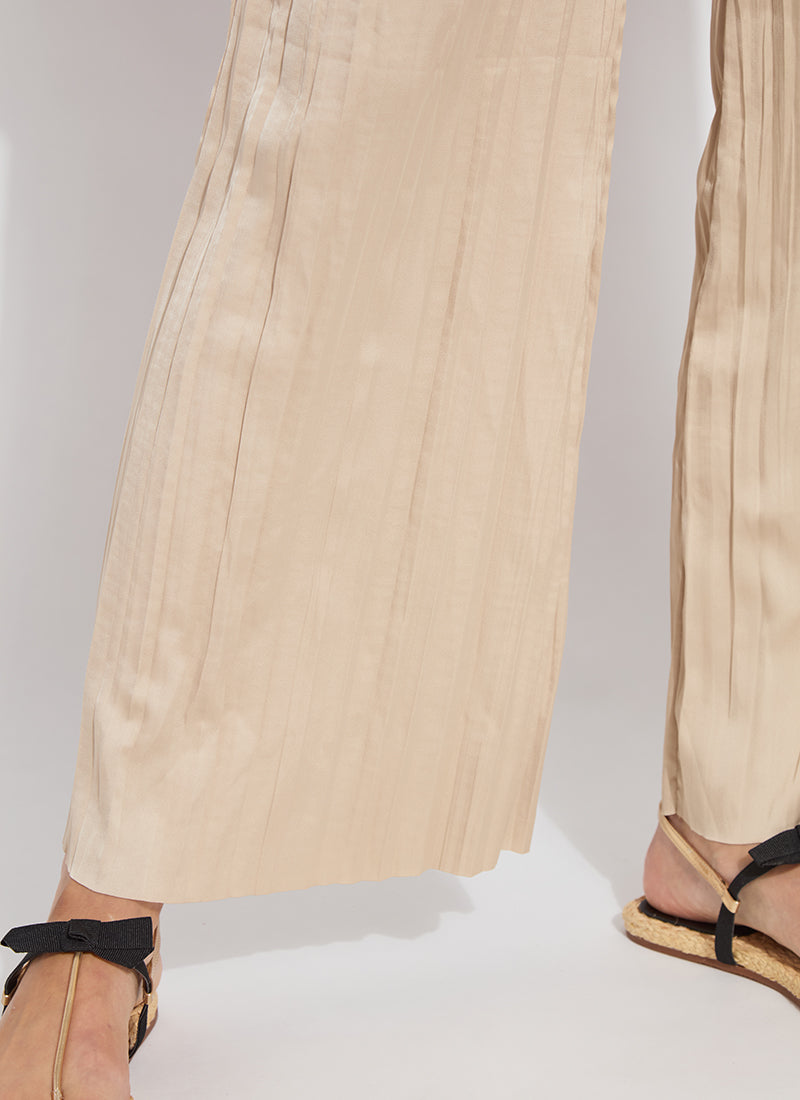 Packable Pleated Palazzo Pants Chablis