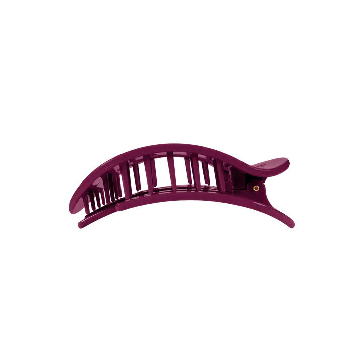 Teleties Medium Flat Round Hair Clip Mulberry