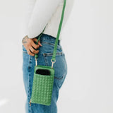 Woven Double Duty Phone Bag Emerald