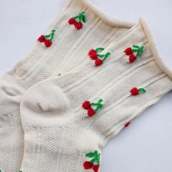 Vintage Cherry Socks
