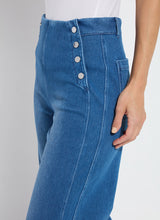 Mallory Sailor High Waist Wide Leg Denim Pants Mid Wash