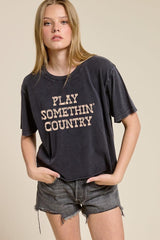 Play Somethin' Country Graphic Tee Black