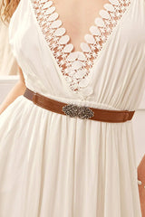 Scroll Buckle Elastic Belt