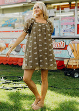 Jordy Puff Sleeve Dress Dried Meadow