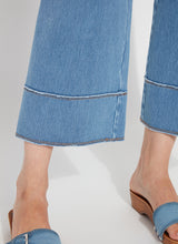Margo High Waist Wide Crop Denim Pants Bleached Blue