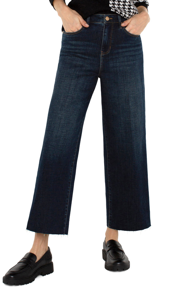 Stride High Rise Crop Wide Cut Hem Jeans Eastmoor