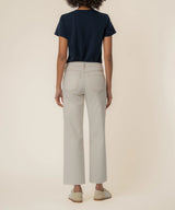 Charlotte Wide Leg Raw Hem Jeans Ecru
