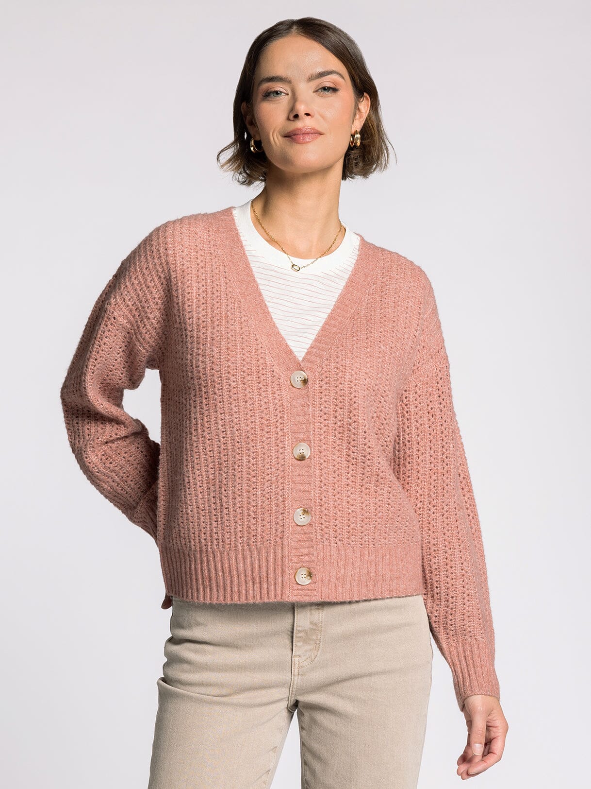 Amour Cardigan Misty Rose