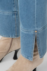 Kennedy Slit Cuff Straight Jeans Cowboy Sky
