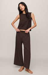 Scout Jersey Flare Pants Dark Chocolate