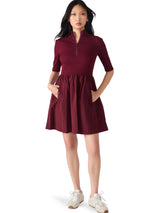 Berlina Mix Media Mini Dress Wine