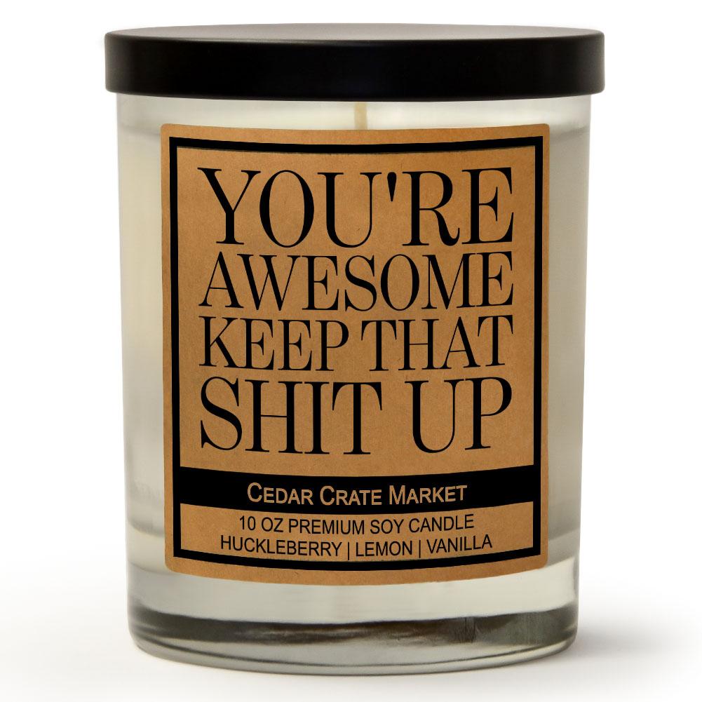 USA Made Kraft Label Snarky Candle - 10 OZ
