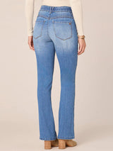 Double Side Seam Bootcut Jeans Mid Blue