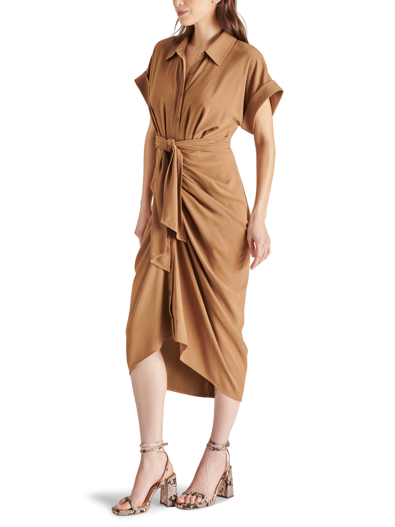 Tori Tie Front Solid Dress Toast