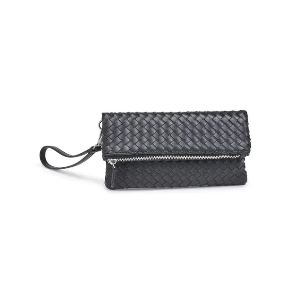 Aria Woven Wristlet Clutch