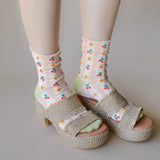 Cherry Floral Pattern Socks