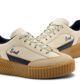 Out N About Ave T-Toe Sneakers Snow + Collegiate Navy