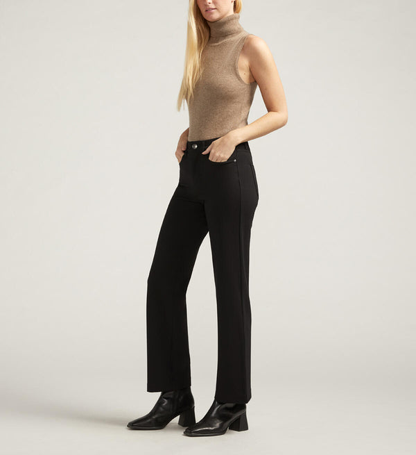 Sophia High Rise Wide Leg Ponte Pants Black