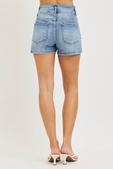 Bow Detailed High Rise Shorts Light