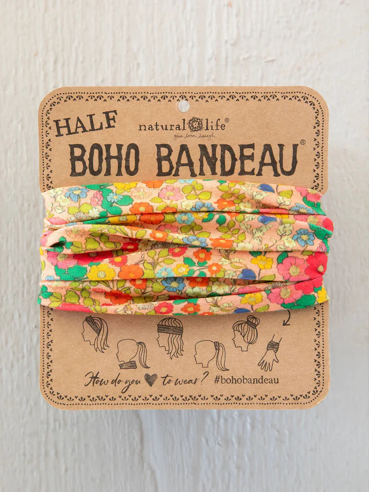 Half Boho Bandeau Bright Floral Garden