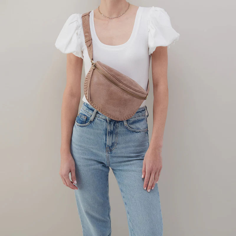 Juno Whipstitch Buffed Leather Belt Bag