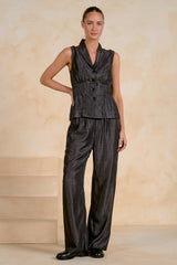 Washed Cinch Vest Top Black Wash