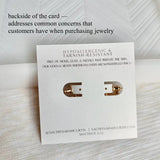 Square Hoop Earrings Gold Stud