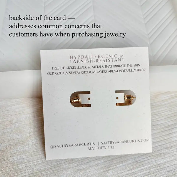 Square Hoop Earrings Gold Stud