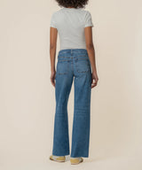 Maya Porkchop Pocket Wide Leg Raw Hem Jeans Success