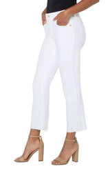 Gia Glider Split Pleat Crop Flare Bright White