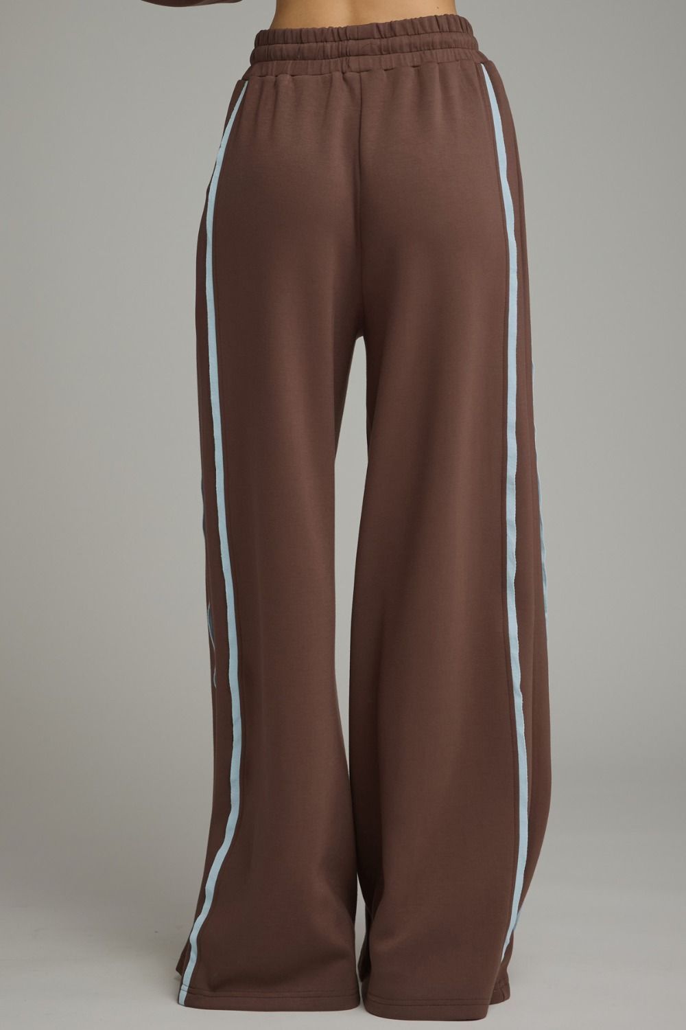 Side Piping Tie Waist Pants