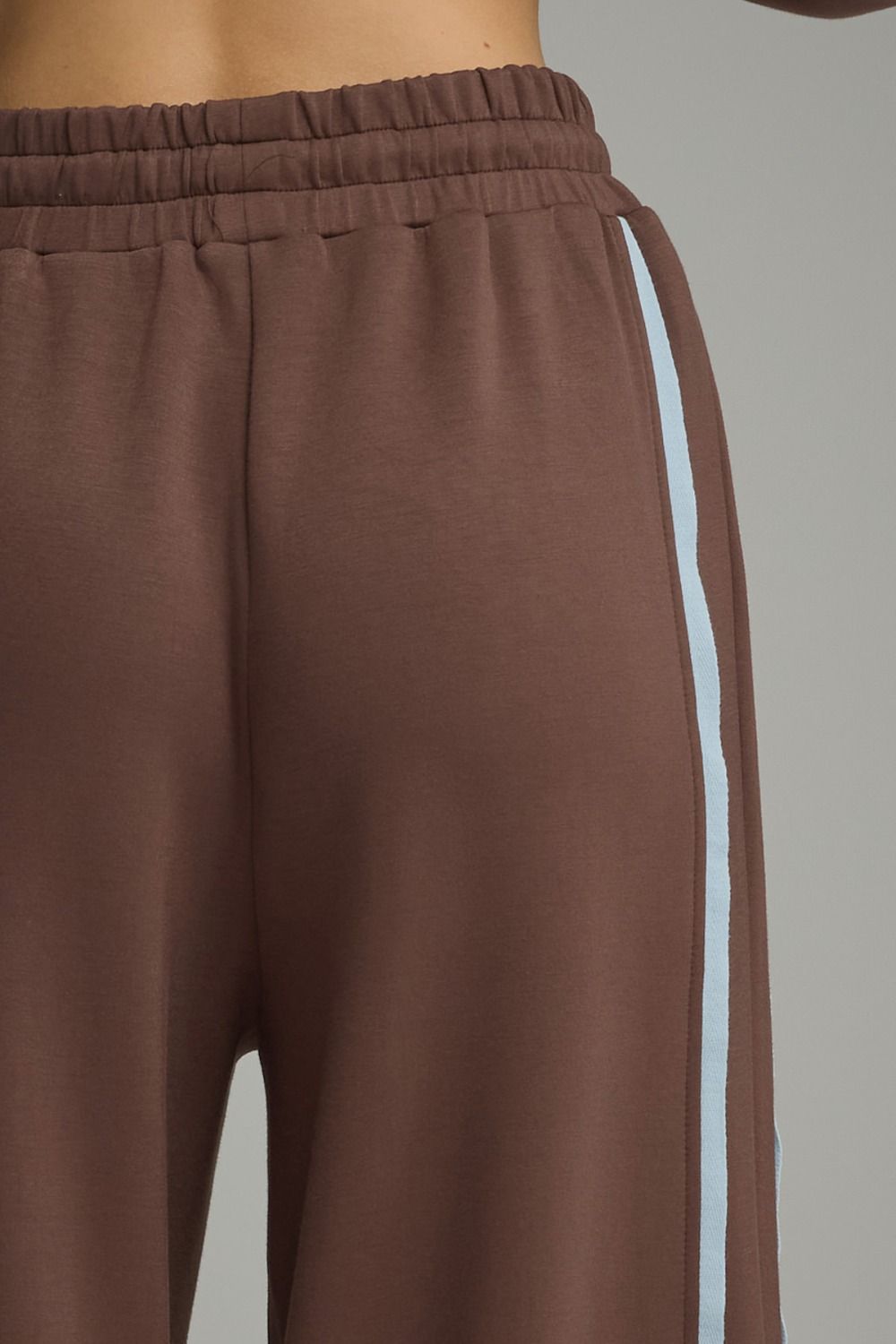 Side Piping Tie Waist Pants