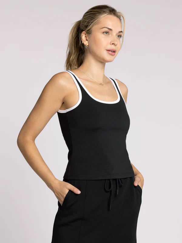 Bec Tank Black White