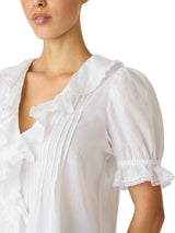Lyric Ruffle Top Natural Antique