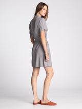 Caelis Dress Charcoal Gingham