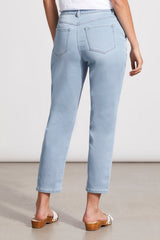Audrey Tapered Knit Denim Joggers Tide Blue