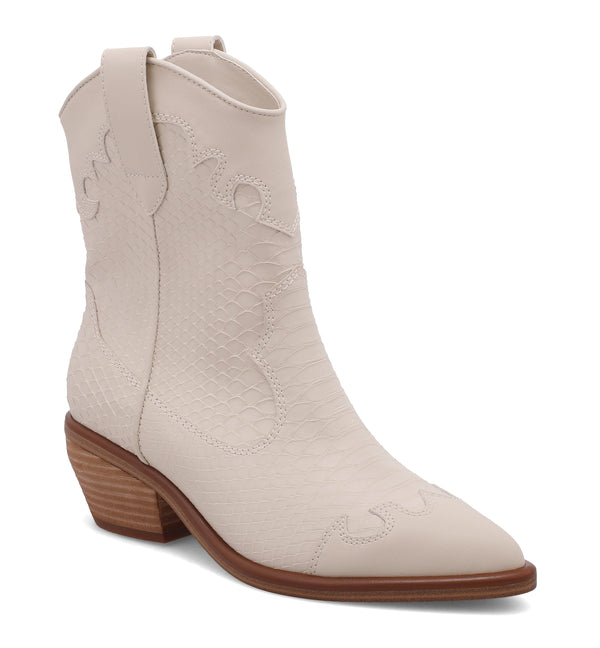 Kaine Western Booties Ivory