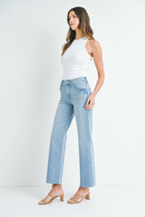 Slim Palazzo Scissor Cut Jeans Light Denim