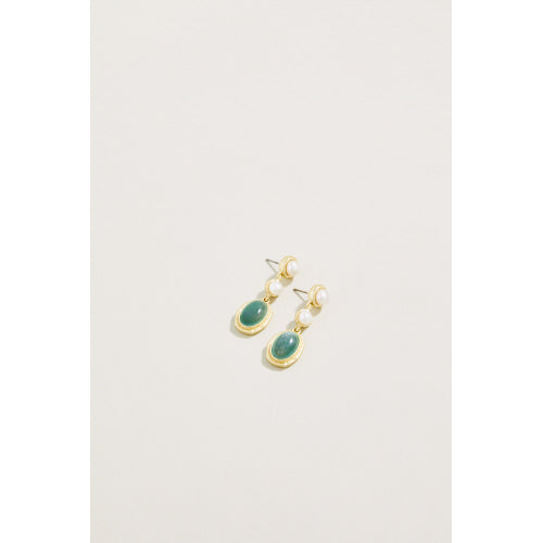 Summer Earrings - Pearl/Amazonite