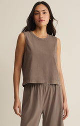 Sloane Crew Neck Jersey Muscle Tank Truly Taupe