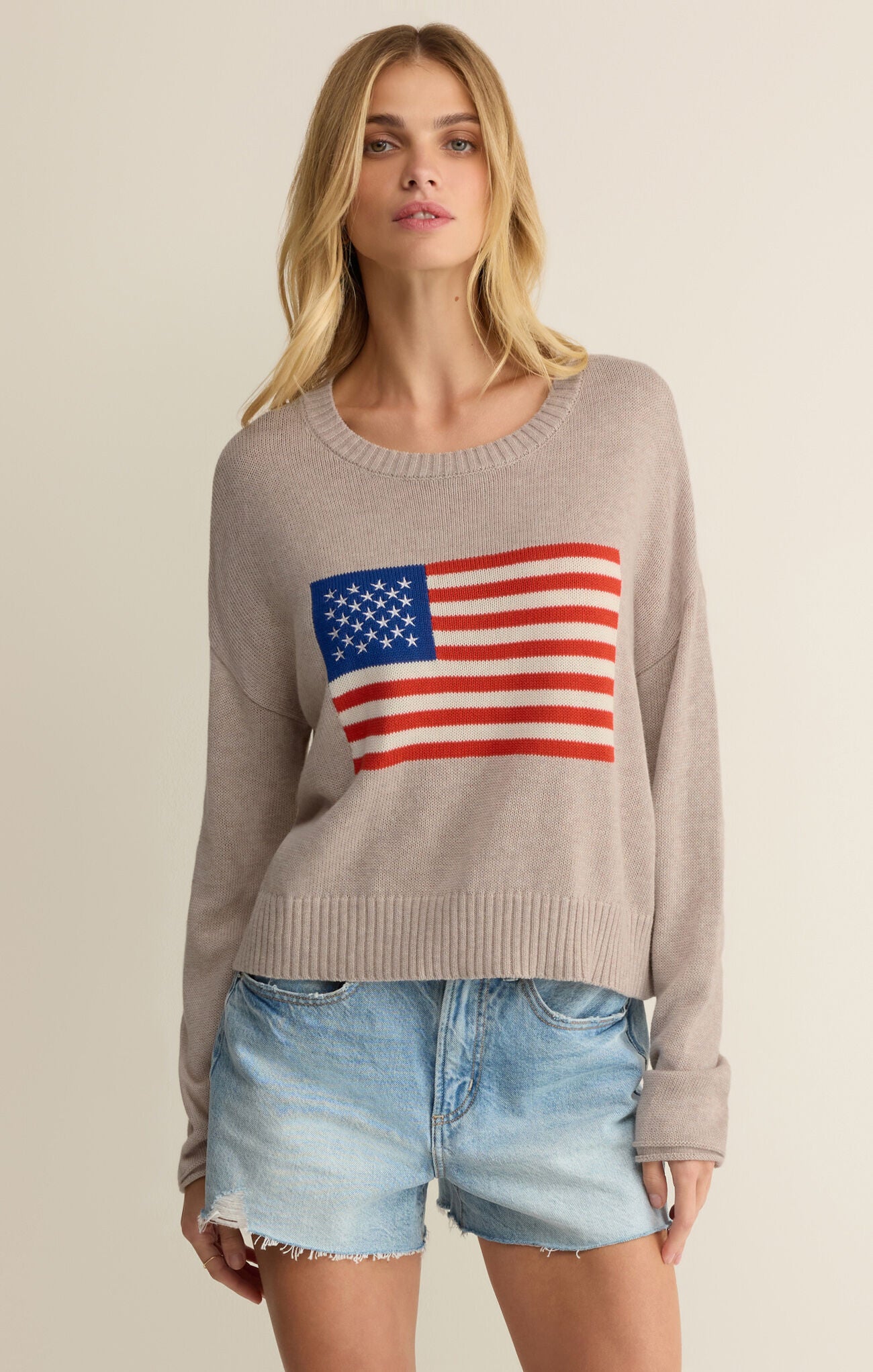 Sienna Patriot Sweater Natural Heather