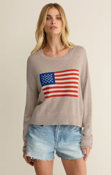Sienna Patriot Sweater Natural Heather