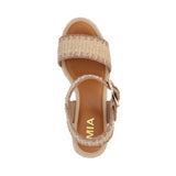 Beverlee Wedge Sandals Natural + Cognac