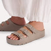Florida III Flex Platform EVA Sandals Gray Taupe