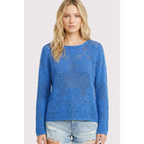 Flower Crochet Sweater Blue