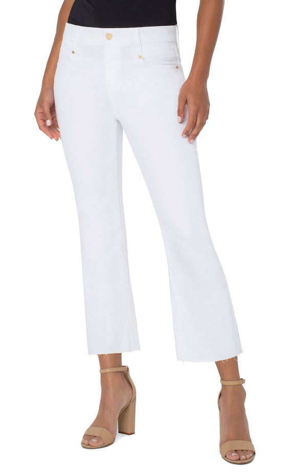 Gia Glider Split Pleat Crop Flare Bright White