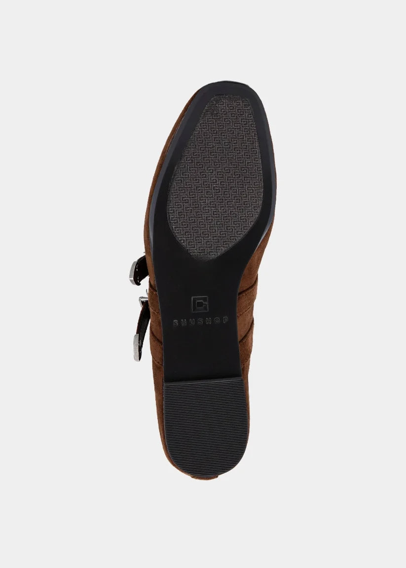 Albany Flats Brown Suede