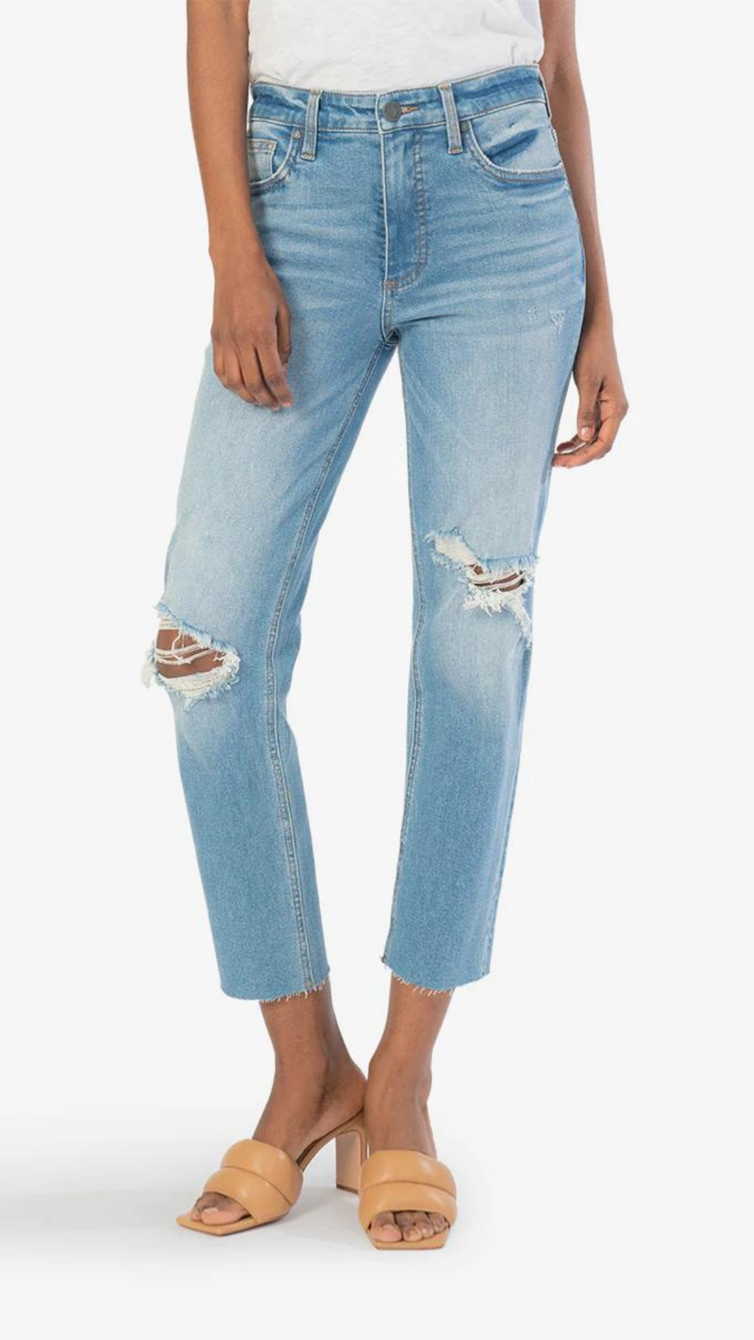 Rachael Hi Rise Raw Hem Mom Jean Upright